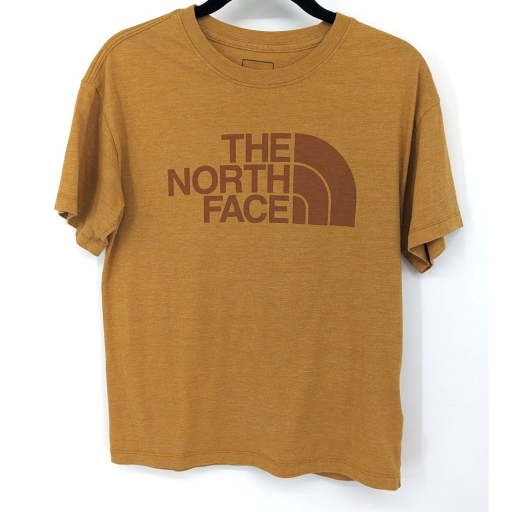 The North Face Shirt Womens Small Yellow Graphic‎ Outdoor Lightweight Hiking